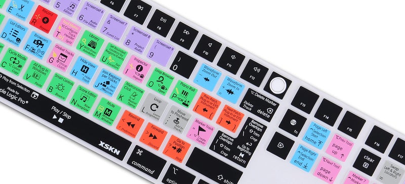 XSKN Logic Pro EU US Common Version Silicone Keyboard Cover Skin for 2020-2023 Apple Magic Keyboard with Touch ID and Numeric Keypad A2520 (Left 3 Keys Not Suite for 2024 New One Model) - Image 5