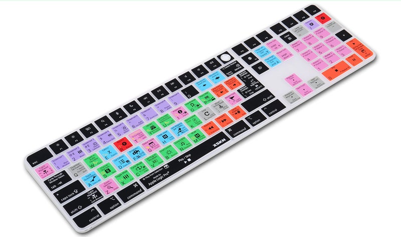 XSKN Logic Pro EU US Common Version Silicone Keyboard Cover Skin for 2020-2023 Apple Magic Keyboard with Touch ID and Numeric Keypad A2520 (Left 3 Keys Not Suite for 2024 New One Model) - Image 2