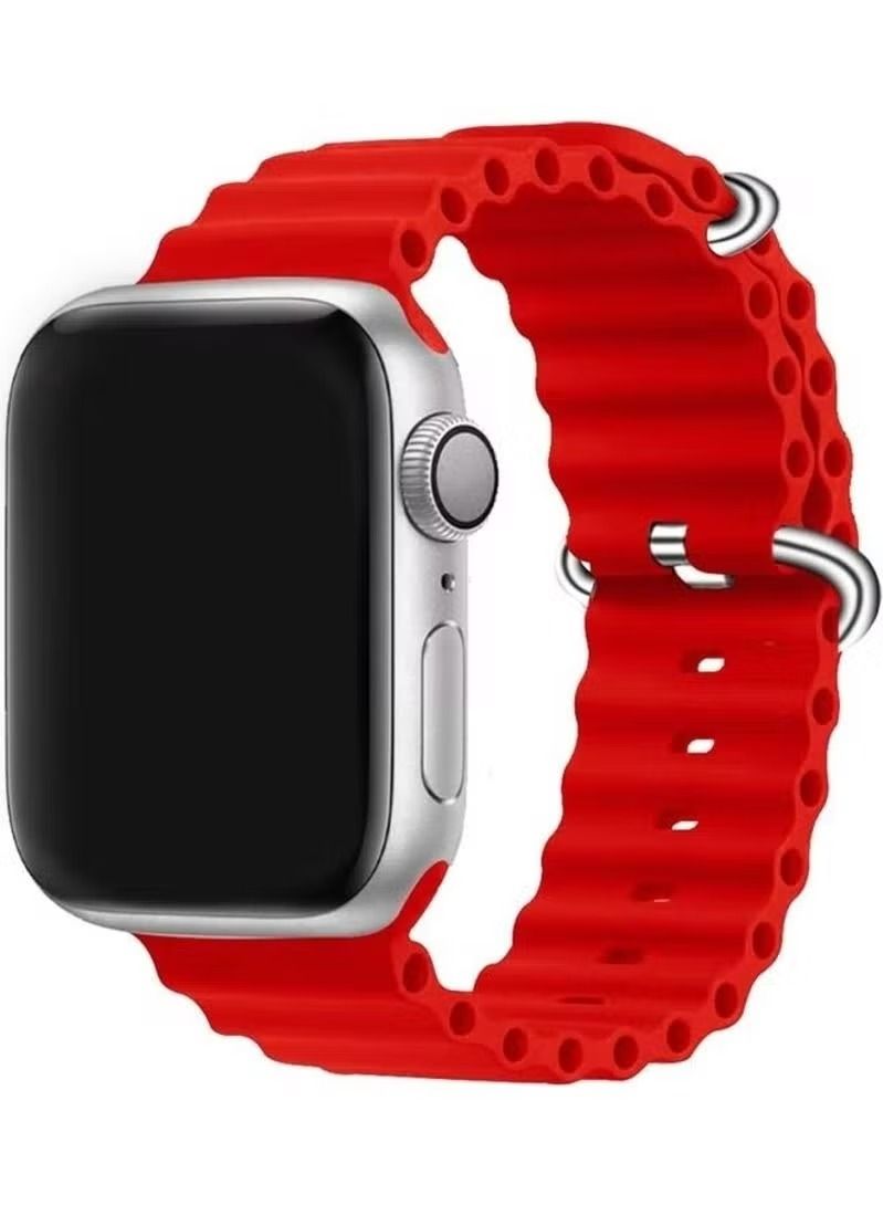 Zaboon 3Pack for Apple Watch Band 49mm 45mm 44mm 42mm Alpine Loop Band, Trail Band, Ocean Band Compatible with Apple Watch Ultra/8/7/SE/6/5/4/3/2/1 Red/Orange/Black - Image 4
