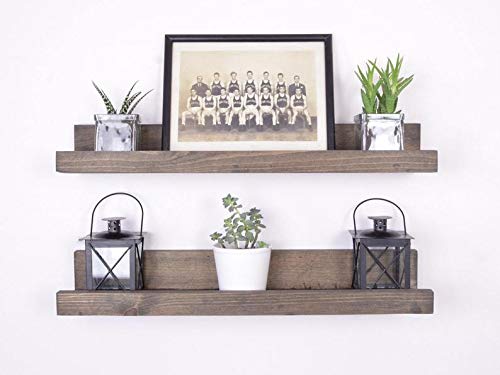 Vm decor Rosewood Picture Ledge Ledge Shelf Rustic Wooden Picture Ledge Floating Shelf Wooden Shelf Rustic Shelf Rustic Picture Ledge Gallery Wall - Image 3
