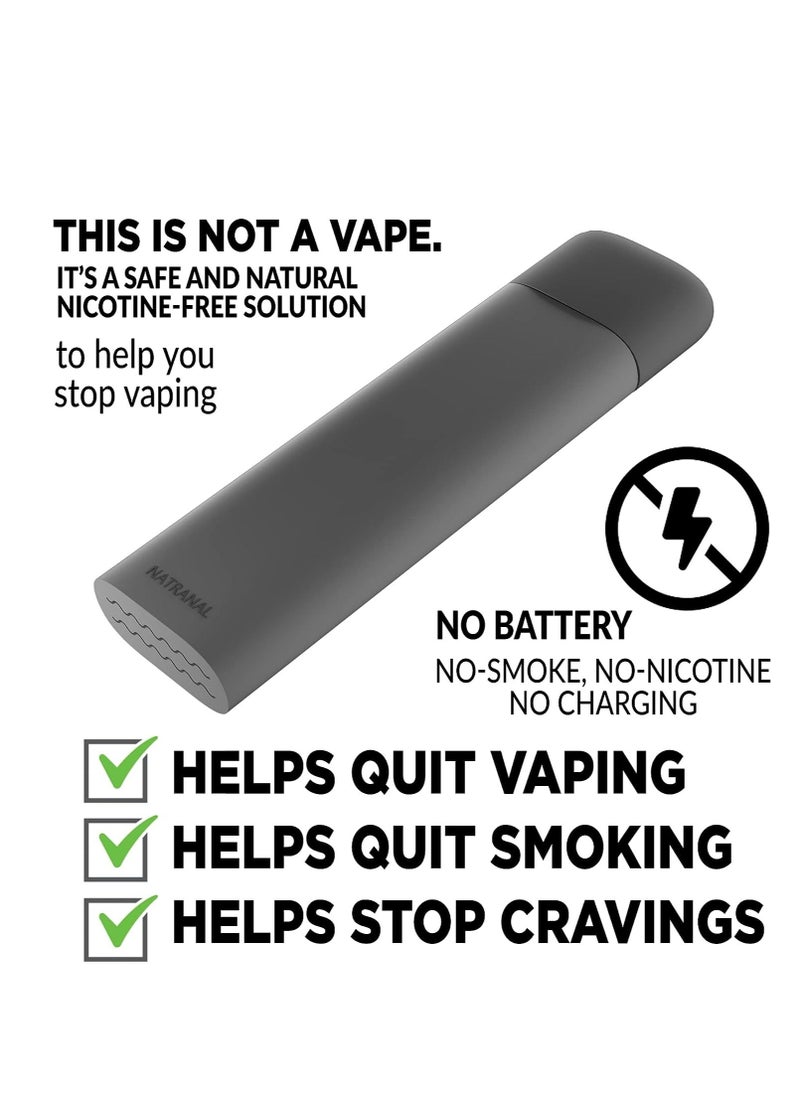 Natranal - Quit Puffer for Oral Fixation Relief - Non-Addictive Puffer for Support When You Want to Quit Smoking or Quit Vaping- Soft Tip Behavioral Aid (Coffee Bean) 1 Pack - Image 1