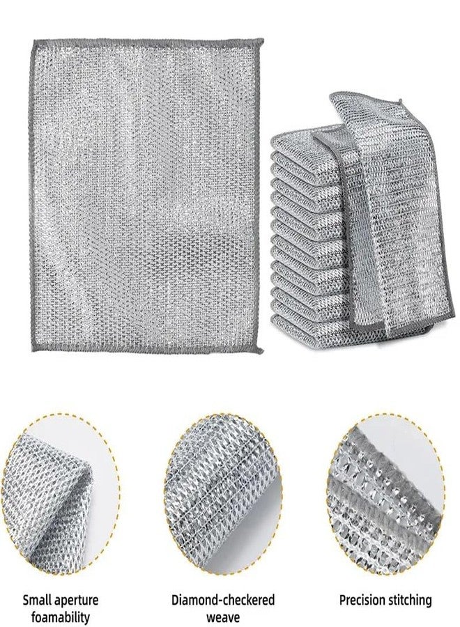 AV Classic Non Scratch Wire Dish Cloth | Steel Scrubber for Utensils Cleaning | Multipurpose Wet and Dry Cleaning | Stainless-Steel Dish Wash Scrubber for Washing Dishes, Sinks, Counters (Pack of 10) - Image 4