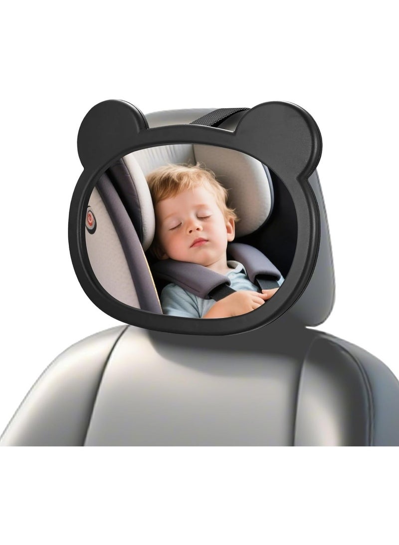 Arabest Baby Car Mirror for Backseat, Safety Baby Car Seat Mirror for Rear Facing, Shatterproof Hook Clip Clear Wide View & 360° Rotation Baby Mirrors Essentials Accessories - Image 1