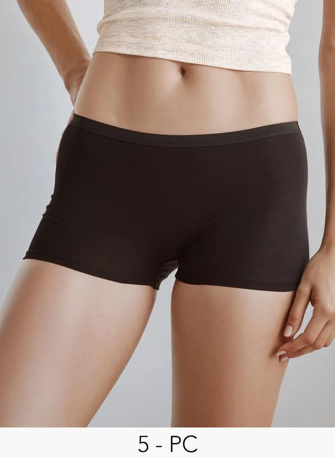 Splash FAV Boyshort Briefs with Elasticated Waist - Pack of 5