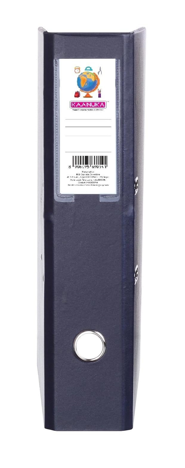 Kaanuka Premium Lever Arch Box File/Folder | Index File | Box Binder File for Office Certificates and Documents A4,FS Size (500 Pages)(Pack of 1) - Image 1