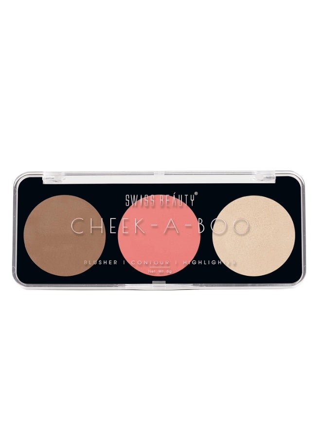 Swiss Beauty Cheek-A-Boo 3 In One Blusher | Contour | Highlighter Shade -03 (8 g) - Image 5