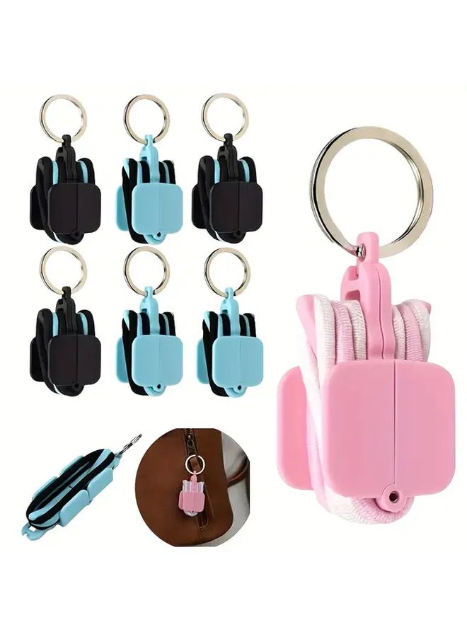 Black Portable Hair Tie Holder Heavy Duty Plastic Organizer With Hanging Loop - Image 1
