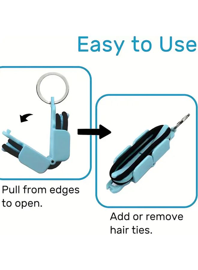 Black Portable Hair Tie Holder Heavy Duty Plastic Organizer With Hanging Loop - Image 3