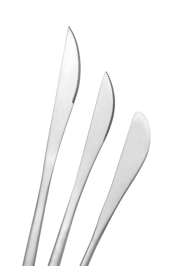 Gugrida Silver Flatware, Royal 5 Pieces Matte Finish 18/10 Stainless Steel Teaspoon Coffee Spoon 4.94", Camping Cutlery Silverware Travel Utensils Set Tableware - Image 5