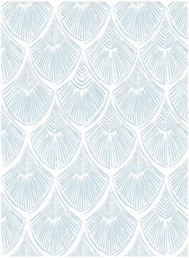 tiltil Peel and Stick Wallpaper Blue and White Wallpaper 17.3"×393" Modern Striped Wallpaper Vinyl Boho Removable Wallpaper Self Adhesive Wallpaper for Bedroom and Bedroom - Image 1
