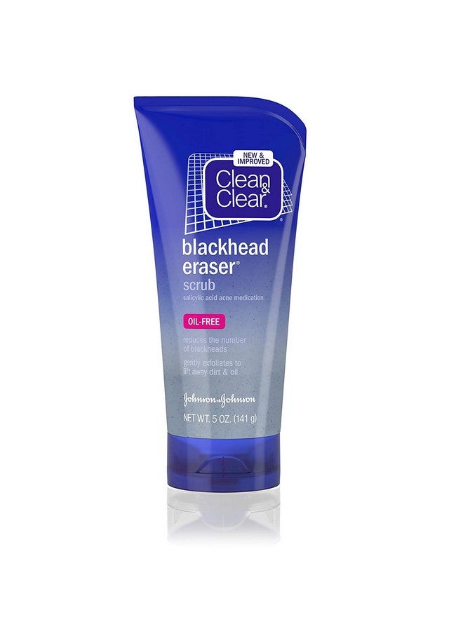 Clean & Clear Blackhead Eraser Facial Scrub With 2% Salicylic Acid Acne Medication Oilfree Daily Facial Scrub For Acneprone Skin Care 5 Oz (Pack Of 4)