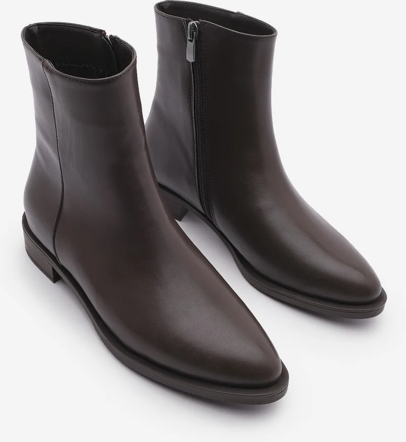 مارجين Women's Zippered Casual Boots Longa