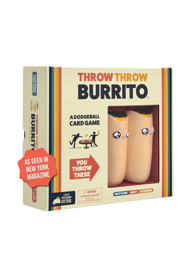 Exploding Kittens LLC Exploding Kittens Presents Throw Throw Burrito - A Dodgeball Card Game - Family Card Games for Adults, Teens & Kids - 2-6 Players - Ages 7 and Up - 120 Cards  - Image 1