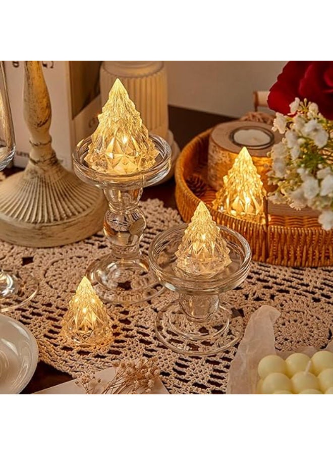 Crystal Led Pyramid Shape Table Lamp (Pack of 1) - Image 3