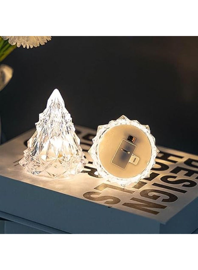 Crystal Led Pyramid Shape Table Lamp (Pack of 1) - Image 2