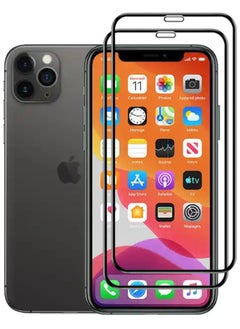 2 Pack Tempered Glass Screen Protector 5D Designed For iPhone 11 Pro Max Full Screen Coverage And Bubble Free