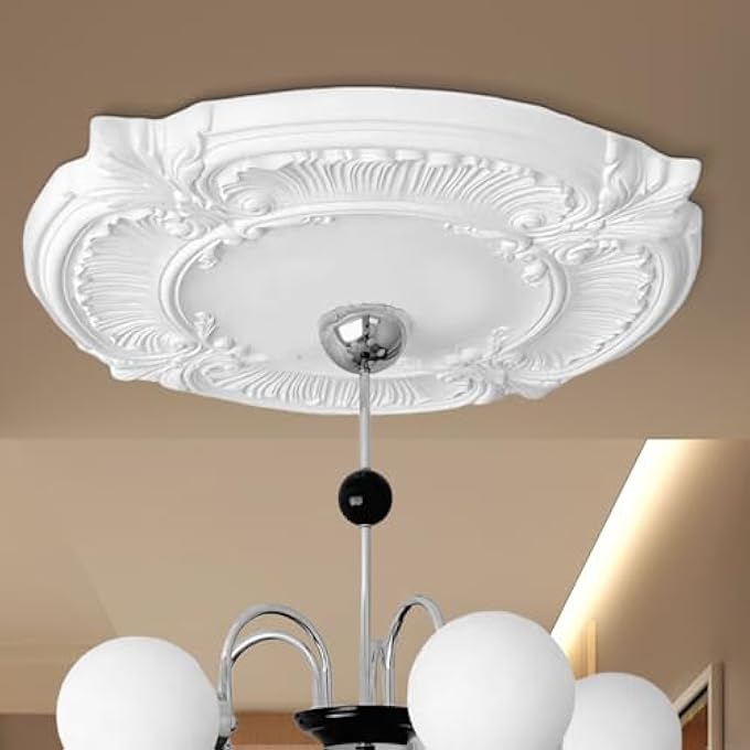 HOME LIGHTING CEILING MEDALLION | CEILING LIGHT SPLIT COVER PLATE | TIGHT FIT LAMP SHADE TRIM FOR SCHOOL STUDY LIVING ROOM LIBRARY BEDROOM RESTAURANT - Image 3