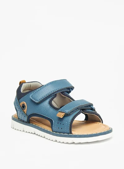 JUNIORS Boys Solid Floaters with Hook and Loop Closure