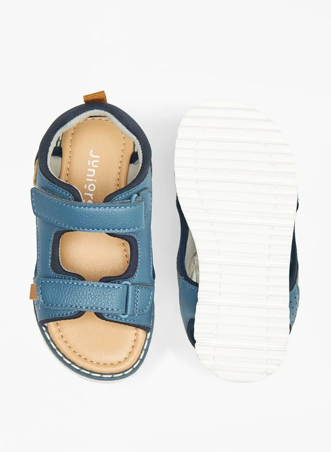 جونيورز Boys Solid Floaters with Hook and Loop Closure