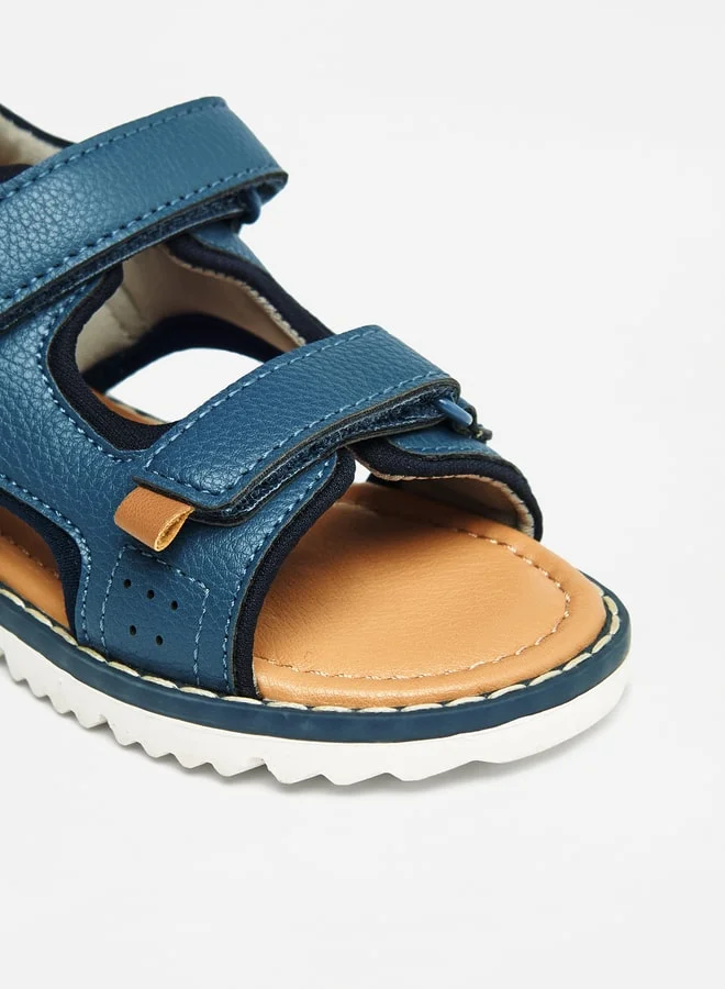 جونيورز Boys Solid Floaters with Hook and Loop Closure