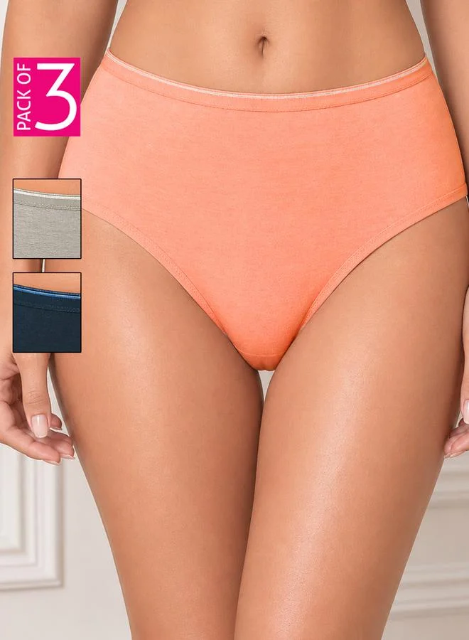 Clovia Pack of 3 - Mid Waist Hipster Panties