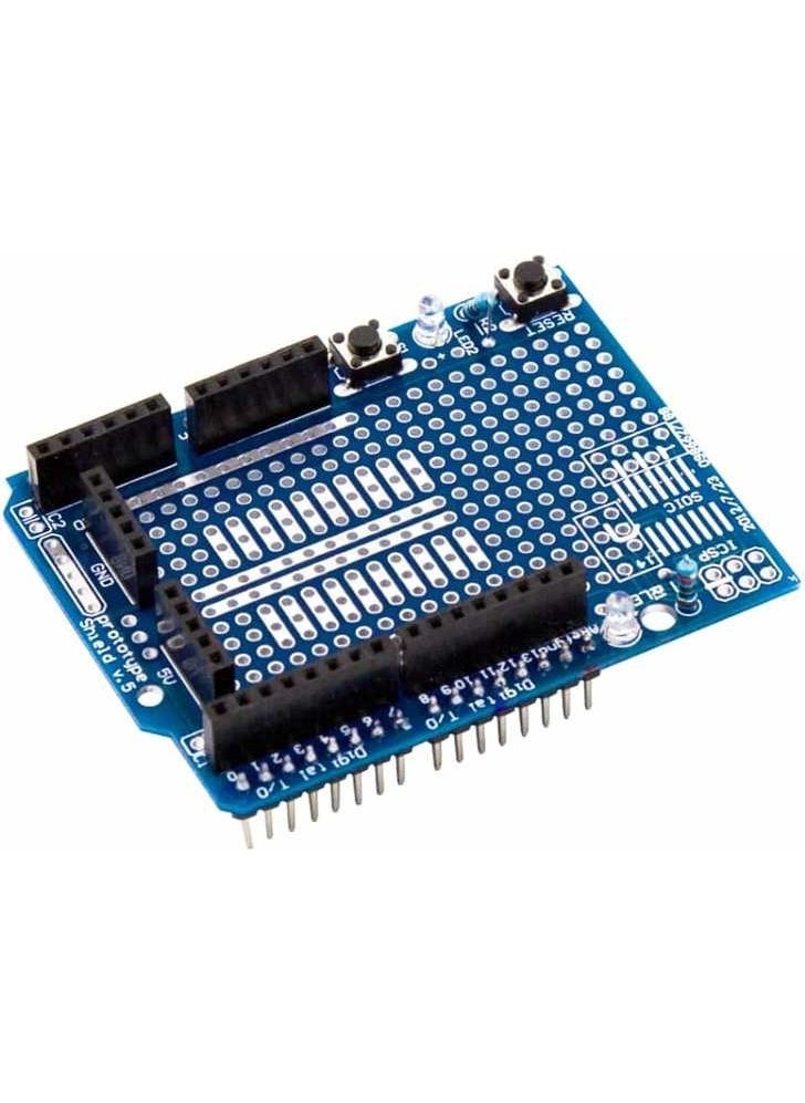 Robotistan - Arduino Uno R3 Proto Shield Kit with Mini Breadboard - Image 1