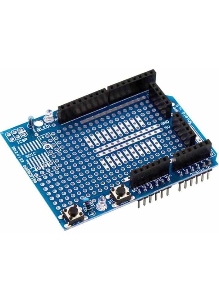 Robotistan - Arduino Uno R3 Proto Shield Kit with Mini Breadboard - Image 1