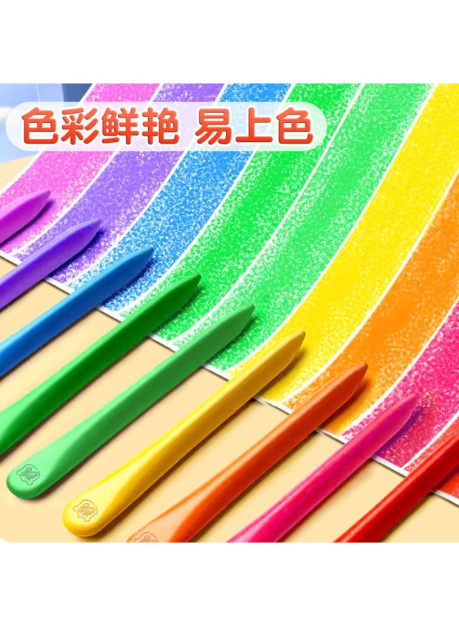 True Color Crayons That Do Not Dirty Hands, Kidsren's Safety Non-stick Hand Paintbrushes, Kindergarten Colorful Sticks, Washable Plastic Crayons - Image 2