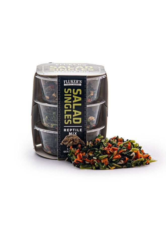 Fluker's Salad Singles All Natural Reptile Mix, Just Add Water, Each Pack Makes 2 oz of Food, for Bearded Dragons and Other Herbivores/Omnivores, 3,Pack 0.65 oz - Image 1