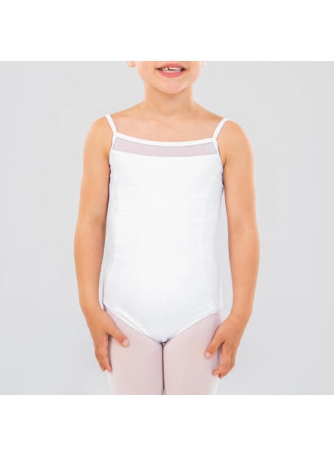 Girls' Ballet Camisole Leotard - White