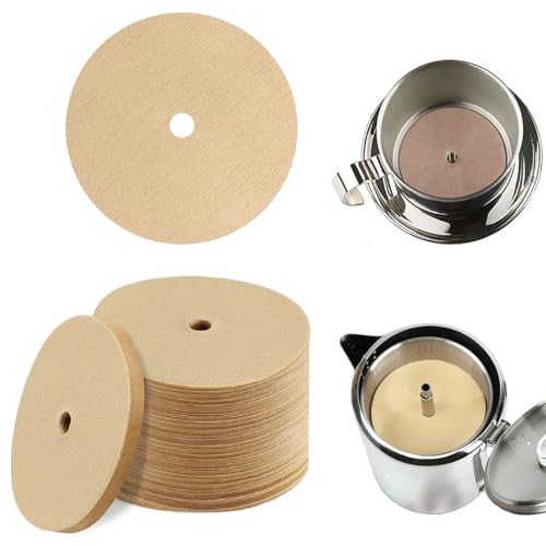 Jubobu Vietnamese Coffee Filter Papers - 100 Count, Disposable Natural Unbleached Paper Filters for Standard Phin Drip Coffee Makers, Ensures a Grit-Free Brew - Image 1
