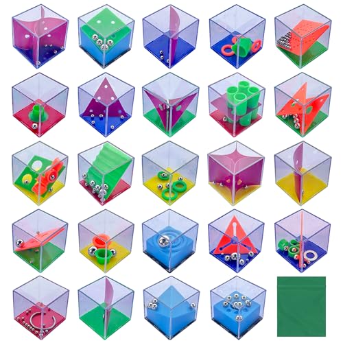 TwCare Brain Teaser Puzzle Cubes Party Favors for ADHD Autism Kids Adults 24 Pack Fidget Toy Set Gifts Mini Games Stress Relief Stocking Stuffers Bulk Goodie Bag Filler Treasure Box Classroom Prizes School - Image 1
