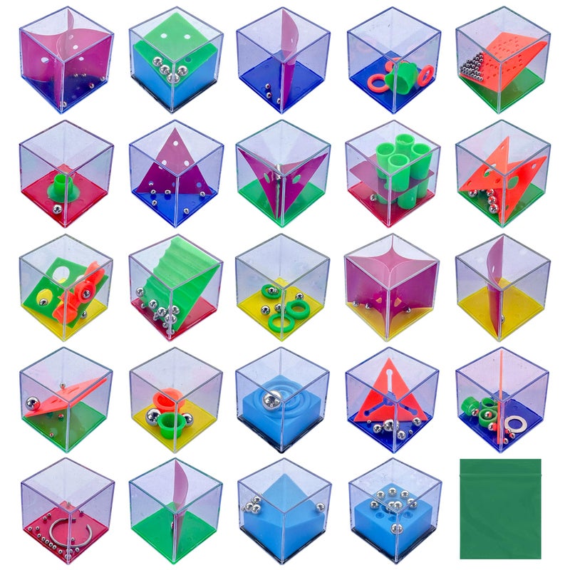 TwCare Brain Teaser Puzzle Cubes Party Favors for ADHD Autism Kids Adults 24 Pack Fidget Toy Set Gifts Mini Games Stress Relief Stocking Stuffers Bulk Goodie Bag Filler Treasure Box Classroom Prizes School - Image 3