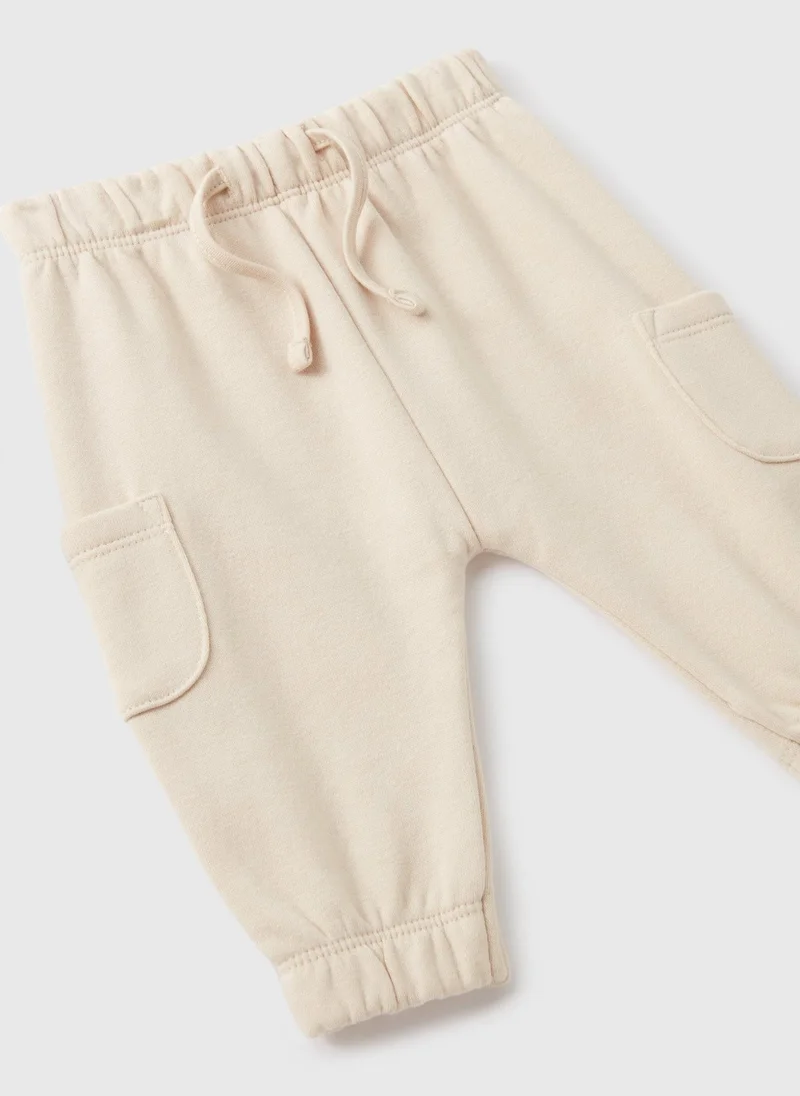 Matalan Baby Cream Cargo Jogging Bottoms