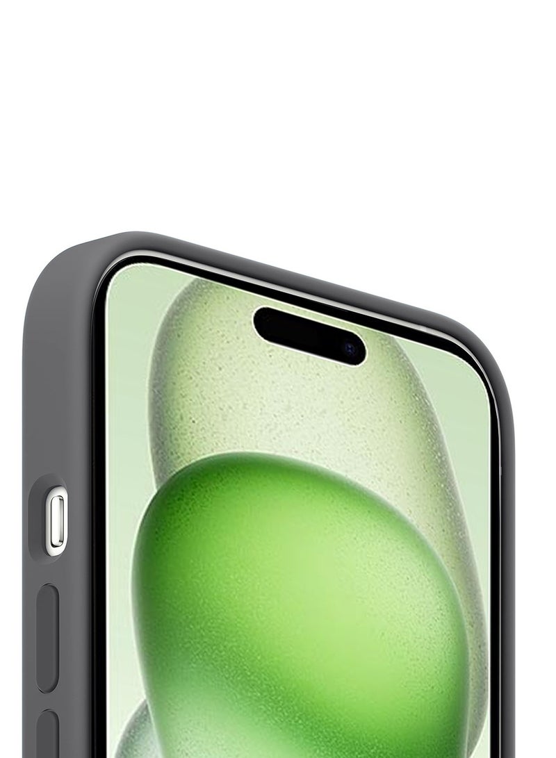 Wtech Soft Liquid Silicone Case Cover With MagSafe For Apple iPhone 15 Plus 2023 Grey - Image 4