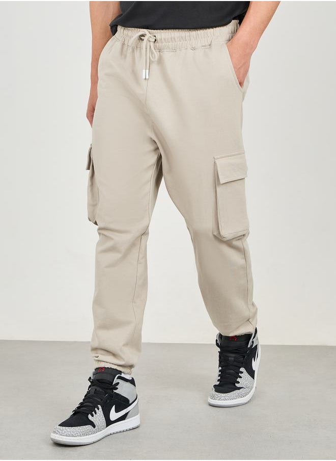 Styli - Oversized Fit Cargo Joggers with Elasticated Hem - Image 1