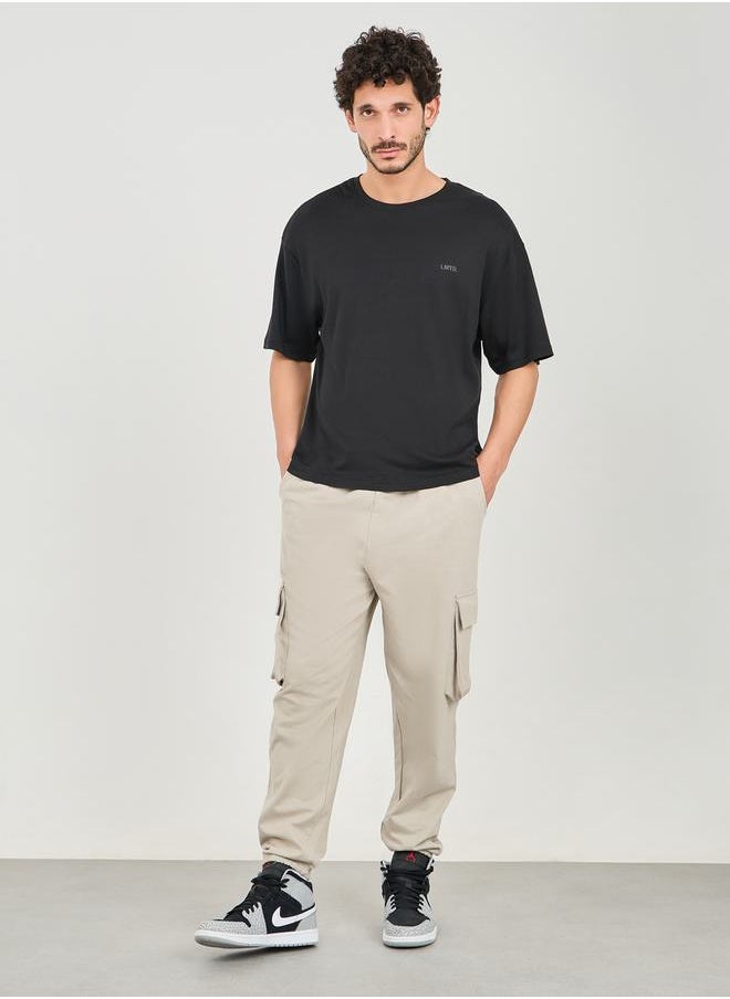 Styli - Oversized Fit Cargo Joggers with Elasticated Hem - Image 1