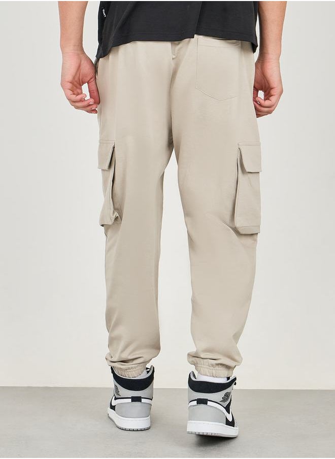 Styli - Oversized Fit Cargo Joggers with Elasticated Hem - Image 1