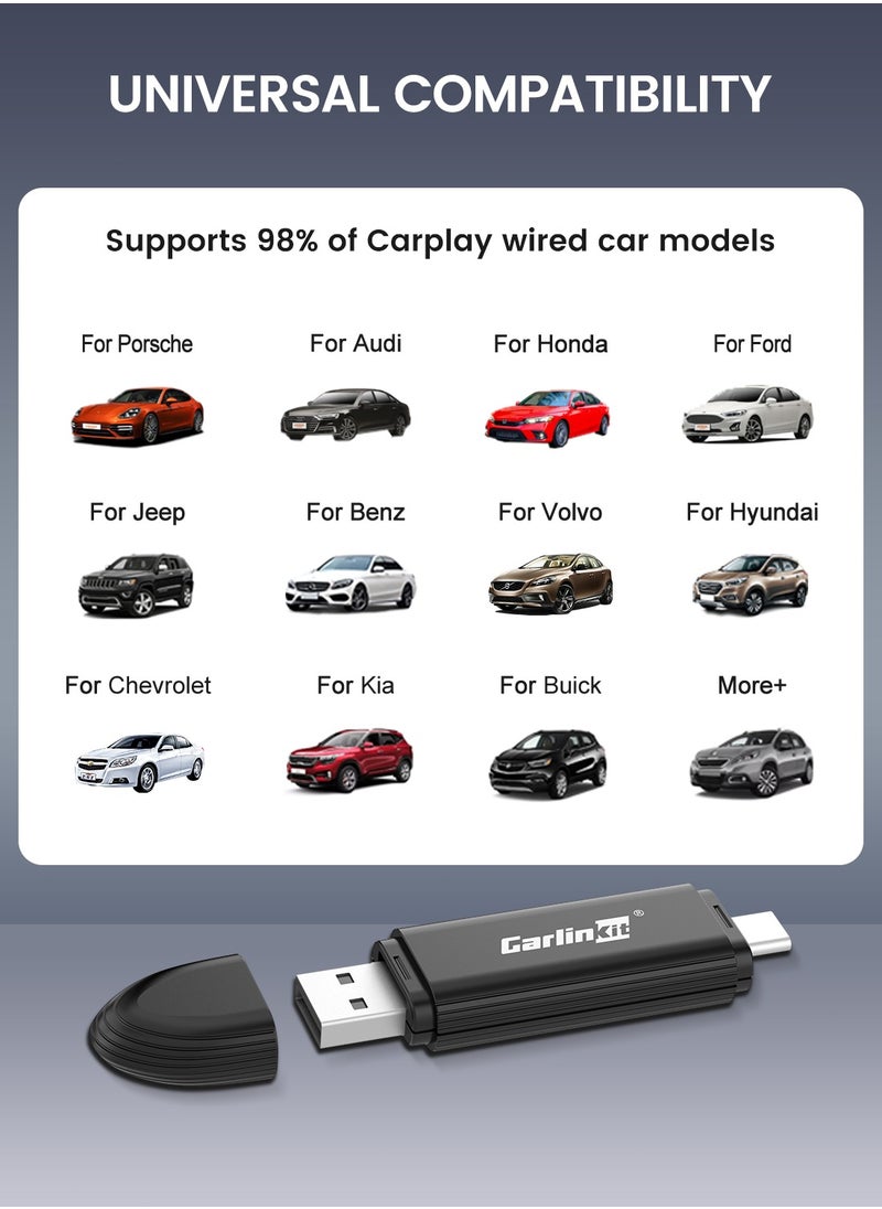 Carlinkit - 2025 CarlinKit MINI5C PRO Wireless CarPlay&Android Auto Wireless Adapter 2-in-1 Stable&Fast-Connect USB Dongle Car Tools A/C port switch - Image 1