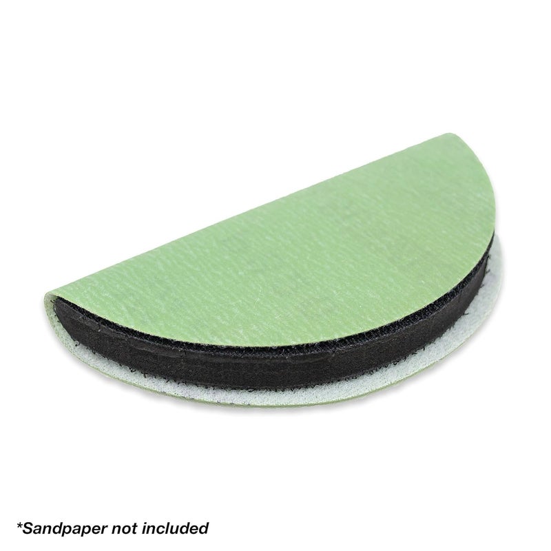 Tool Guy Republic TGR Half Moon Hand Sanding Pad - Hook and Loop (2 Pack) (6 inch) - Image 3