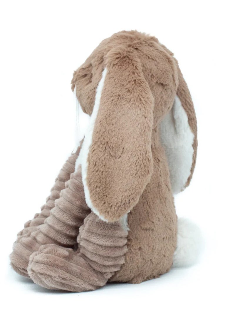 Les Deglingos - Toudou the Rabbit Plush Toy - Beige Corduroy Bunny with Soft Ears, Eco-Friendly, Machine Washable, Ideal for Babies and Toddlers - Image 1
