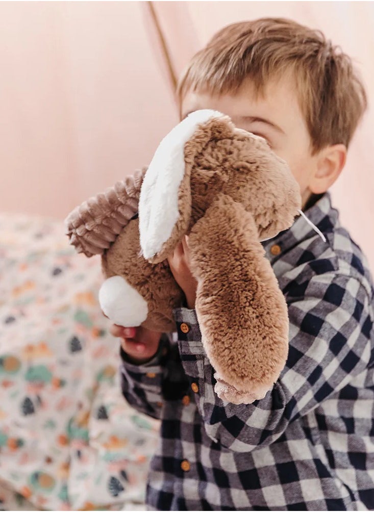 Les Deglingos - Toudou the Rabbit Plush Toy - Beige Corduroy Bunny with Soft Ears, Eco-Friendly, Machine Washable, Ideal for Babies and Toddlers - Image 1