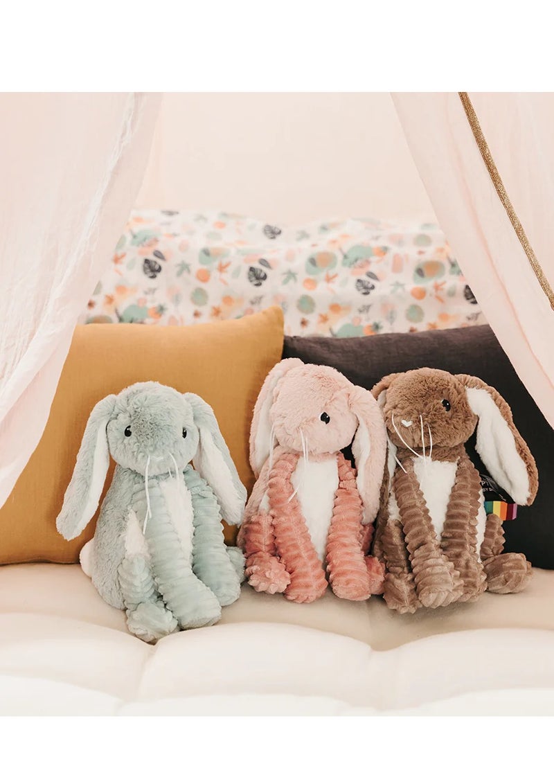 Les Deglingos - Toudou the Rabbit Plush Toy - Beige Corduroy Bunny with Soft Ears, Eco-Friendly, Machine Washable, Ideal for Babies and Toddlers - Image 1