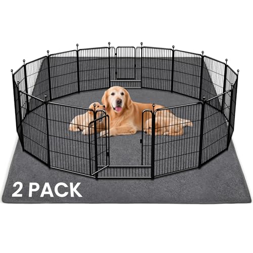 FURWEY 2 Pack Extra Large Washable Pee Pads for Dogs 72x72 Reusable Dog Mat for Floor NonSlip Waterproof Pee Pads for Dogs Fast Absorbent Pet Whelping Pads Puppy Playpen Mat for Incontinence Housebreak - Image 1