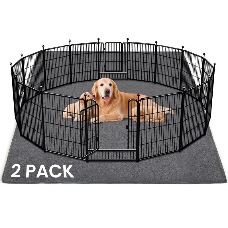 FURWEY 2 Pack Extra Large Washable Pee Pads for Dogs 72x72 Reusable Dog Mat for Floor NonSlip Waterproof Pee Pads for Dogs Fast Absorbent Pet Whelping Pads Puppy Playpen Mat for Incontinence Housebreak - Image 2