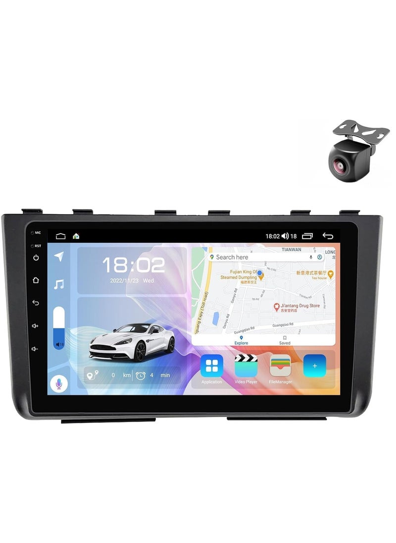 SHEZA STAR Android Car Stereo for Creta ix25 2020-2023 4GB RAM 32GB ROM Support Carplay, Mirror Link Wi-Fi BT, Radio GPS Navigation, 9 Inch IPS Touch Screen with AHD Camera Included  - Image 1