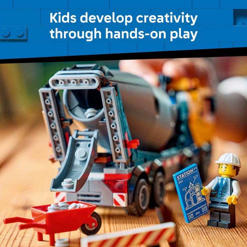 LEGO City Cement Mixer Construction Toy for Kids 60478  (Age 7+, 371 Pieces) - Image 5
