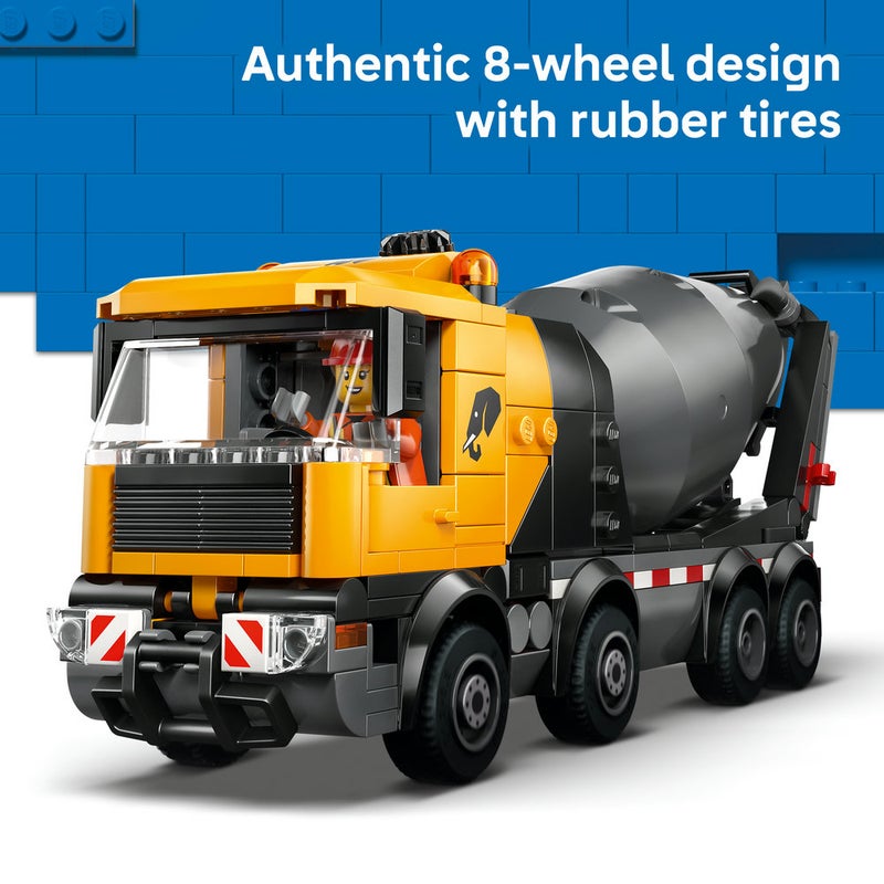 LEGO City Cement Mixer Construction Toy for Kids 60478  (Age 7+, 371 Pieces) - Image 4