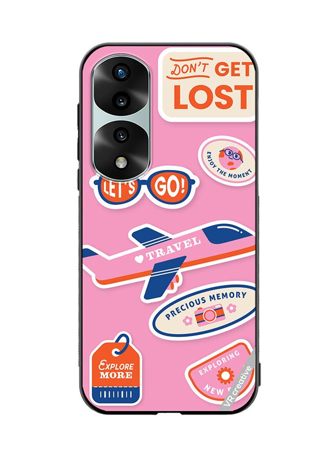 VR CREATIVE Protective Case Cover For Honor 70 Pro Travel Sticker Design Multicolour - Image 1