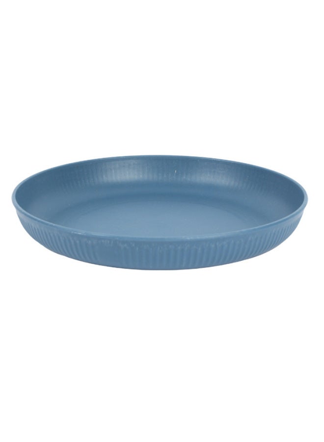 Wheat Plates, Plastic Vertical Stripe Dinner Plates, Restaurant Commercial Use, Hotel Colorful Buffet Snack Plates